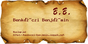 Benkóczi Benjámin névjegykártya